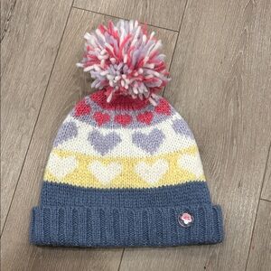 LoveShackFancy Multicolor Heart Kids Beanie